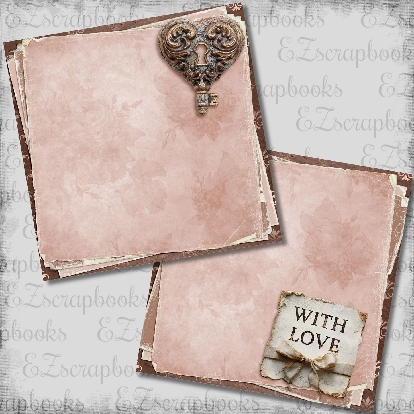 With Love NPM - Love Valentine Scrapbook Layout - 26-055