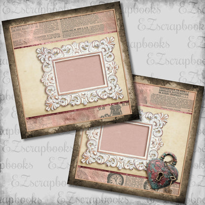 Key to My Heart - Love Valentine Scrapbook Layout - 26-056