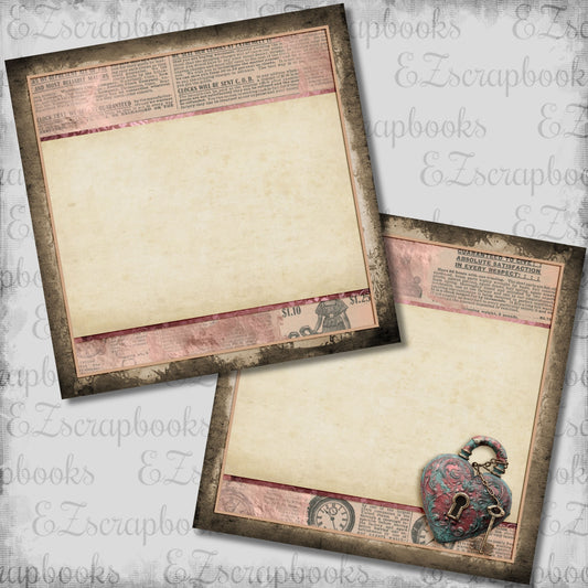 Key to My Heart NPM - Love Valentine Scrapbook Layout - 26-057