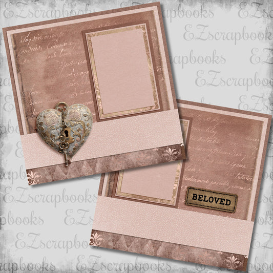 Beloved - Love Valentine Scrapbook Layout - 26-060