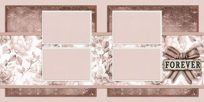 Always & Forever - Set of 5 Double Page Scrapbook Layouts - 26-1004