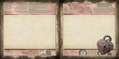 Key to My Heart NPM - Love Valentine Scrapbook Layout - 26-057