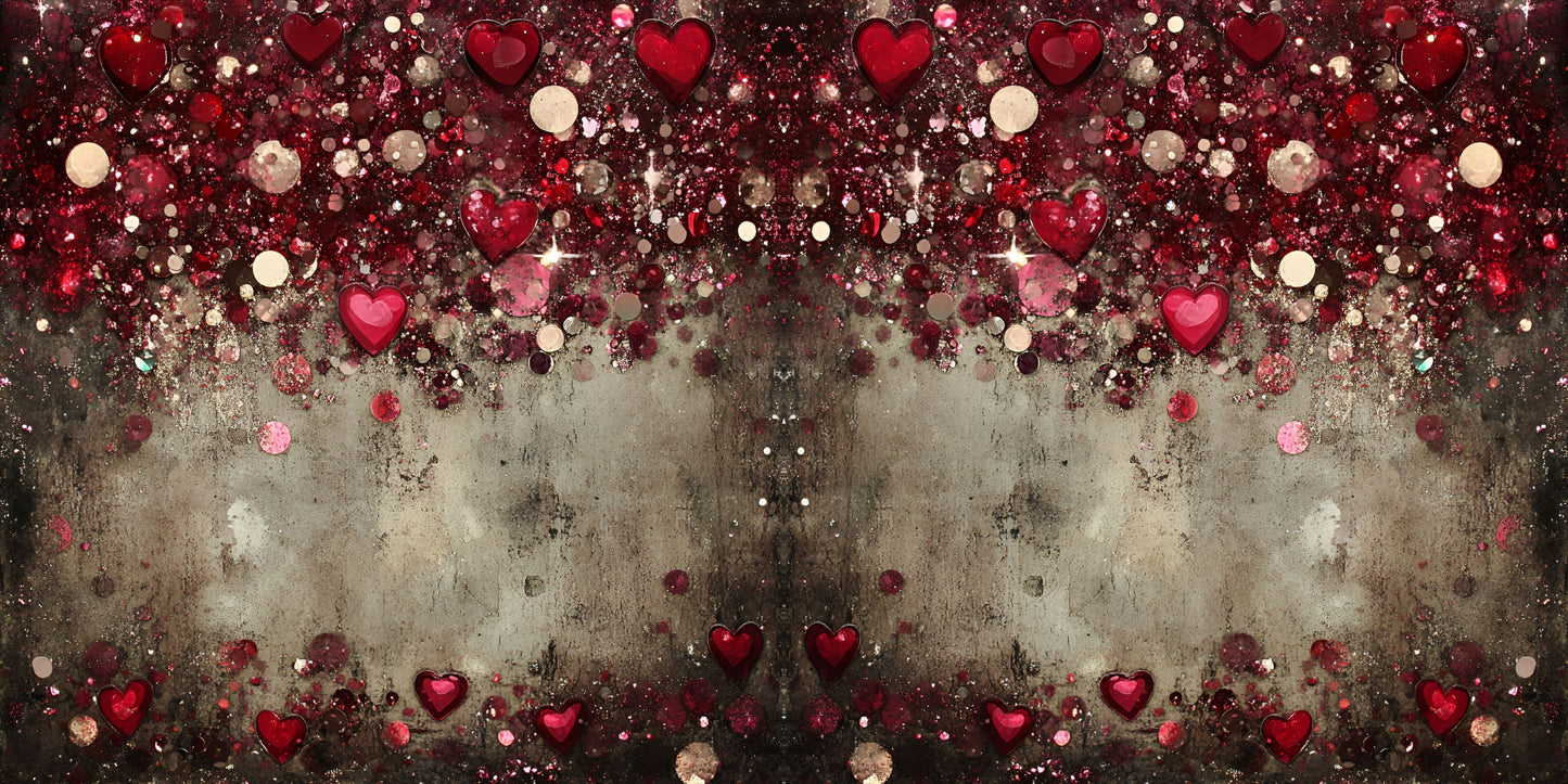 Valentine Sparkle Hearts NPM - Scrapbook Layout - 26-069