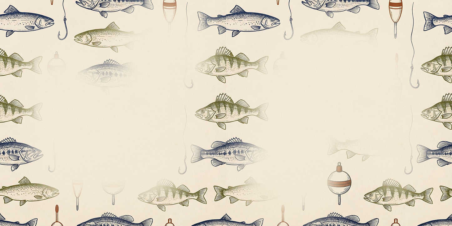 Let's Go Fishing NPM - Set of 5 Double Page Scrapbook Layouts - 26-1033
