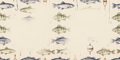 Let's Go Fishing NPM - Set of 5 Double Page Scrapbook Layouts - 26-1033