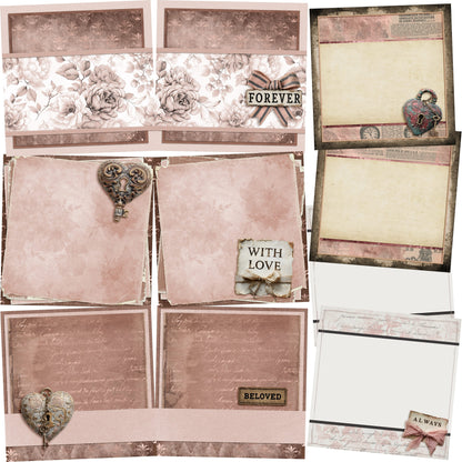 Always & Forever NPM - Set of 5 Double Page Scrapbook Layouts - 26-1005