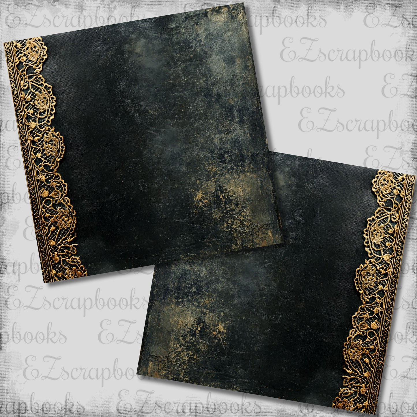 Vintage Lace Dark NPM Scrapbook Layout - 26-076