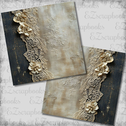 Vintage Lace Light NPM Scrapbook Layout - 26-077