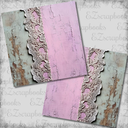 Antique Lace Pink NPM - Scrapbook Layout - 26-152