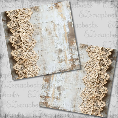 Antique Lace White NPM - Scrapbook Layout - 26-155
