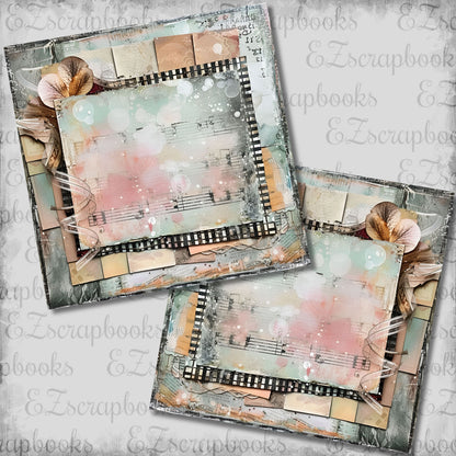 Vintage Spring Music NPM - Scrapbook Layout - 26-085