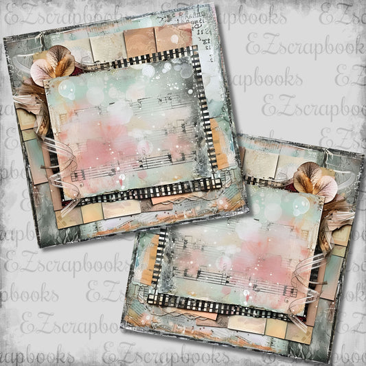 Vintage Spring Music NPM - Scrapbook Layout - 26-085