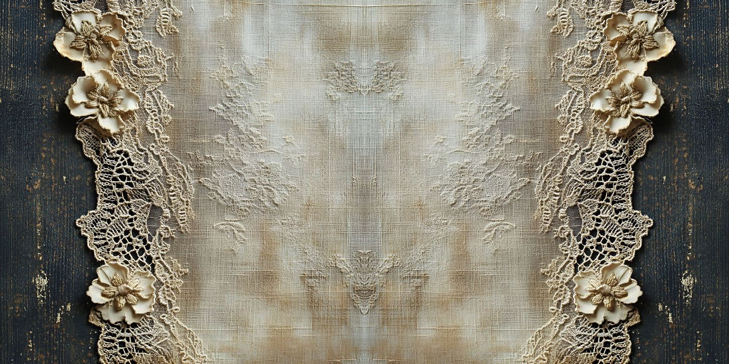 Vintage Lace Light NPM Scrapbook Layout - 26-077