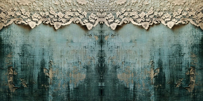 Vintage Lace Teal NPM Scrapbook Layout - 26-079