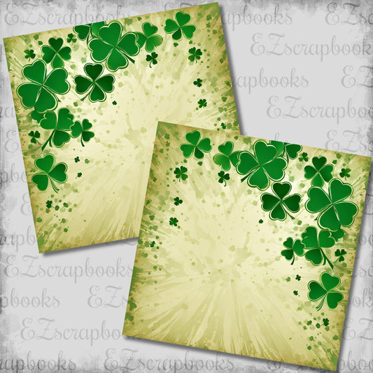 Clover Burst NPM - St Patrick's Scrapbook Layout - 26-094