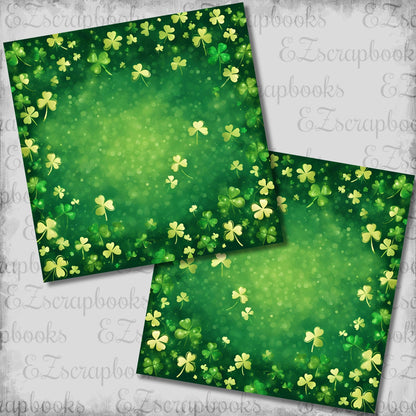 Clovers Everywhere NPM - St Patrick's Scrapbook Layout - 26-095