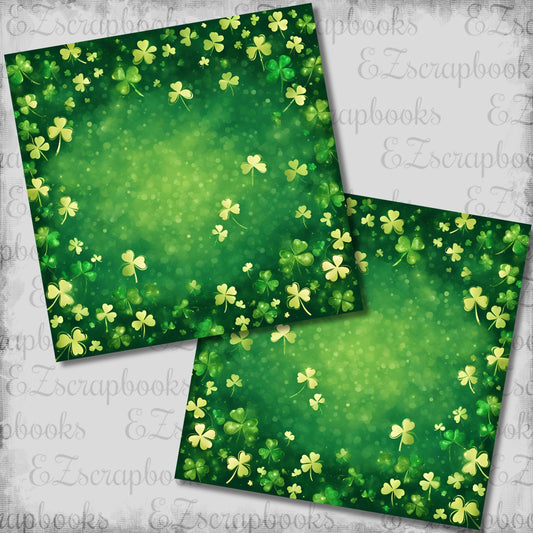 Clovers Everywhere NPM - St Patrick's Scrapbook Layout - 26-095