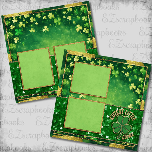 Cutest Little Clover - St Patrick's Scrapbook Layout - 26-108