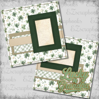 Lucky Grandpa - St Patrick's Scrapbook Layout - 26-112