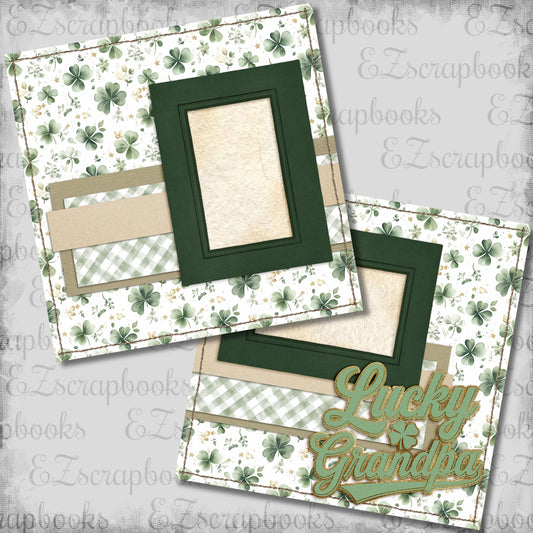 Lucky Grandpa - St Patrick's Scrapbook Layout - 26-112