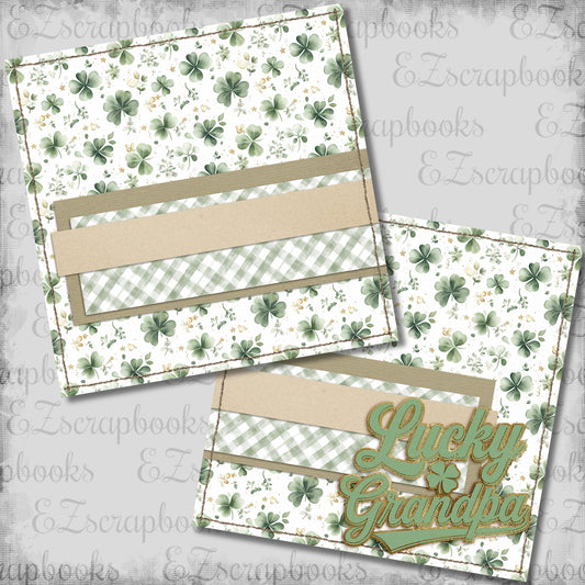 Lucky Grandpa NPM - St Patrick's Scrapbook Layout - 26-113