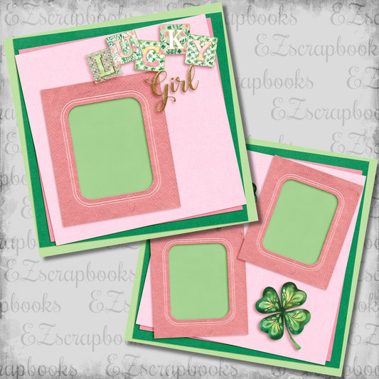 Lucky Girl - St Patrick's Scrapbook Layout - 26-114