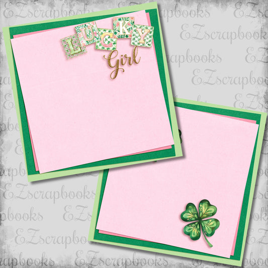 Lucky Girl NPM - St Patrick's Scrapbook Layout - 26-115