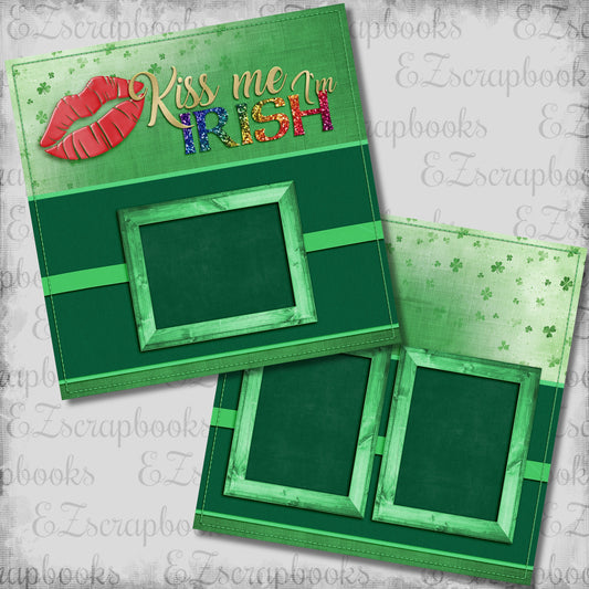 Kiss Me I'm Irish - St Patrick's Scrapbook Layout - 26-116