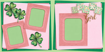 Lucky Girl - St Patrick's Scrapbook Layout - 26-114