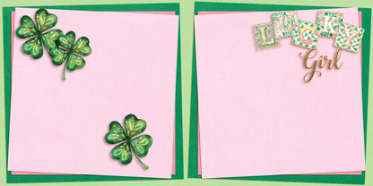 Lucky Girl NPM - St Patrick's Scrapbook Layout - 26-115