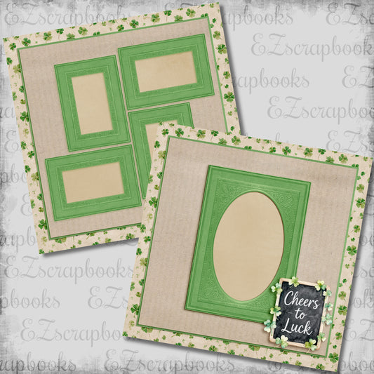 Cheers to Luck - St Patrick's Scrapbook Layout - 26-096
