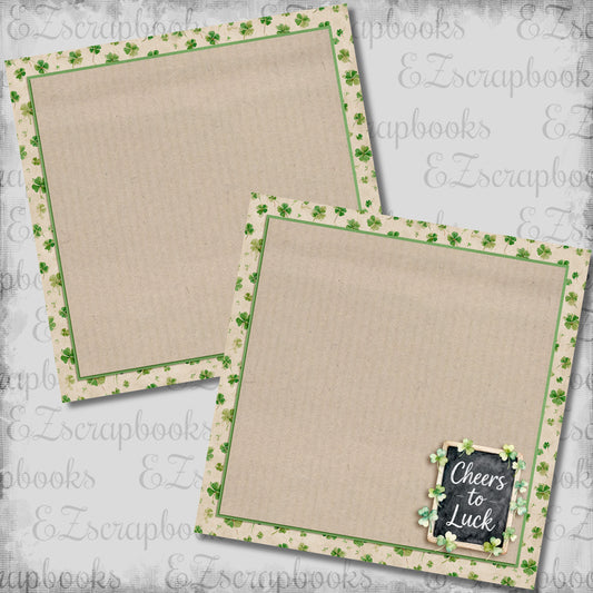 Cheers to Luck NPM - St Patrick's Scrapbook Layout - 26-097
