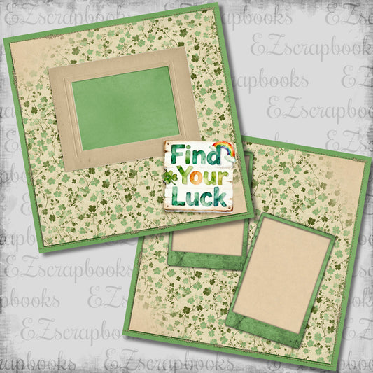 Find Your Luck - St Patrick's Scrapbook Layout - 26-098