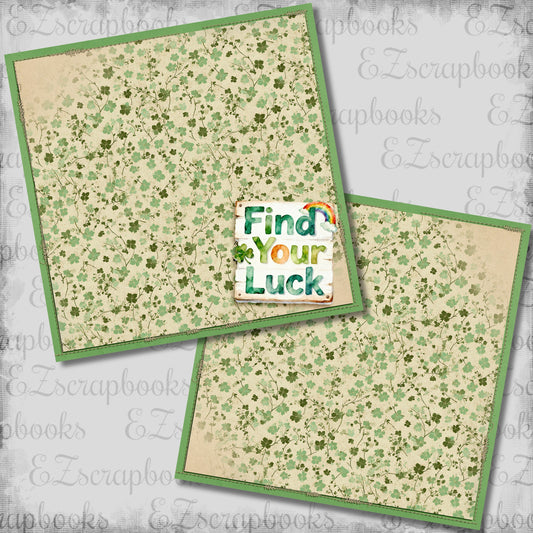 Find Your Luck NPM - St Patrick's Scrapbook Layout - 26-099