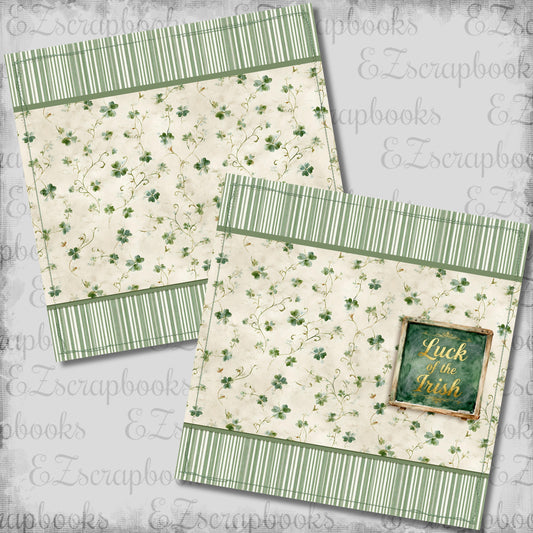 Luck of the Irish NPM - St Patrick's Scrapbook Layout - 26-101