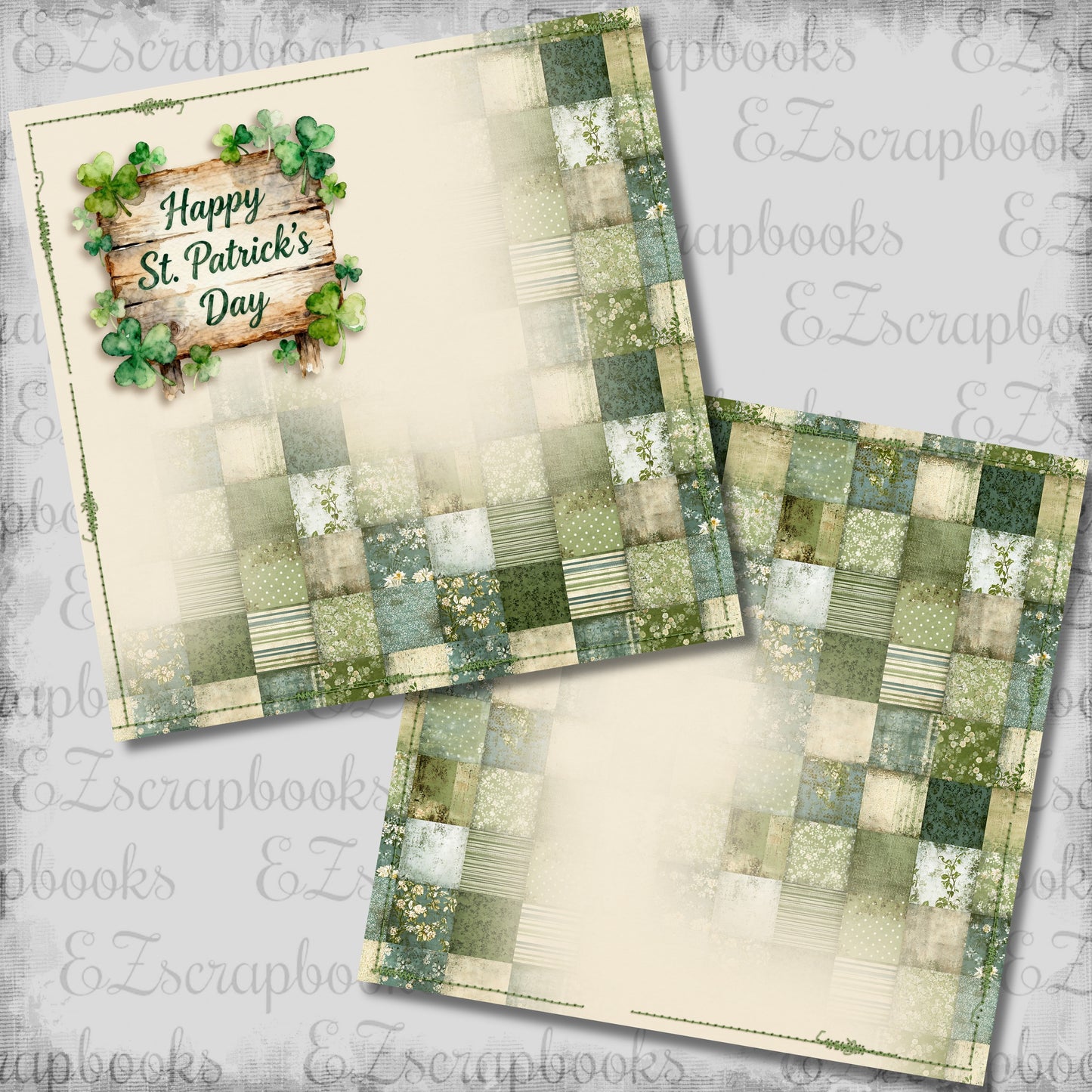 Happy St Patrick's Day NPM - Scrapbook Layout - 26-103