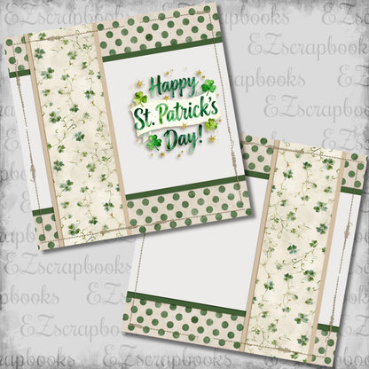 Happy St Patrick's Polka Dots NPM - St Patrick's Scrapbook Layout - 26-105