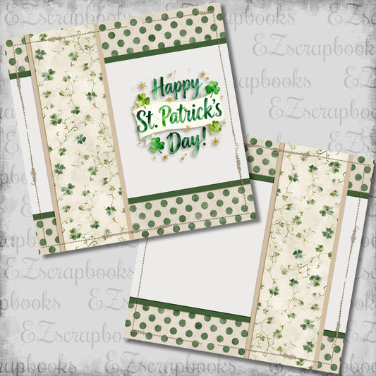Happy St Patrick's Polka Dots NPM - St Patrick's Scrapbook Layout - 26-105