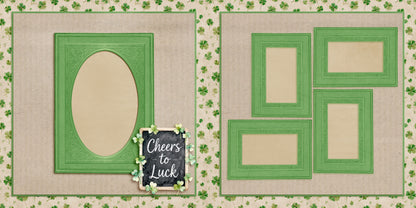 Cheers to Luck - St Patrick's Scrapbook Layout - 26-096