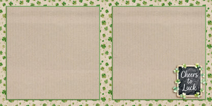 Cheers to Luck NPM - St Patrick's Scrapbook Layout - 26-097