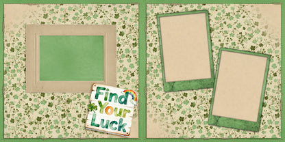 Cheers to Luck - Set of 5 Double Page Scrapbook Layouts - 26-1008