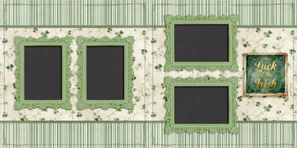 Luck of the Irish - St Patrick's Scrapbook Layout - 26-100