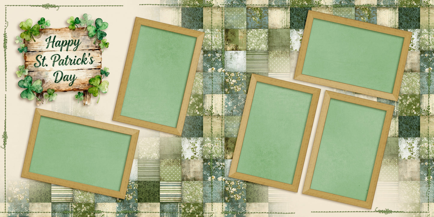 Happy St Patrick's Day - Scrapbook Layout - 26-102
