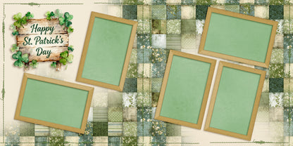 Cheers to Luck - Set of 5 Double Page Scrapbook Layouts - 26-1008