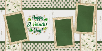 Happy St Patrick's Polka Dots - St Patrick's Scrapbook Layout - 26-104