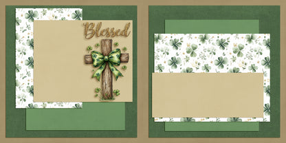 Blessed St Pat NPM - St Patrick's Scrapbook Layout - 26-107