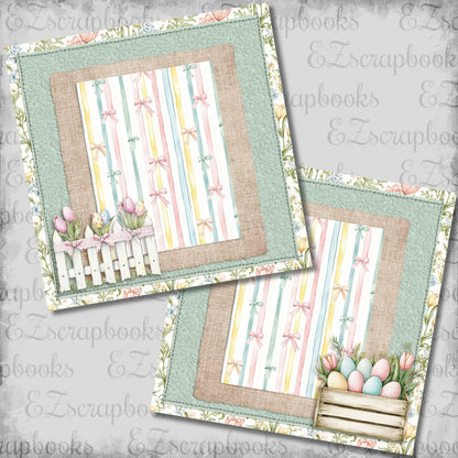 Pastel Easter Garden NPM - Scrapbook Layout - 26-139