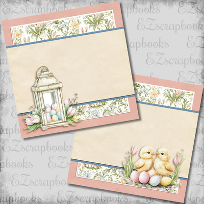 Pastel Easter Chicks NPM - Scrapbook Layout - 26-143