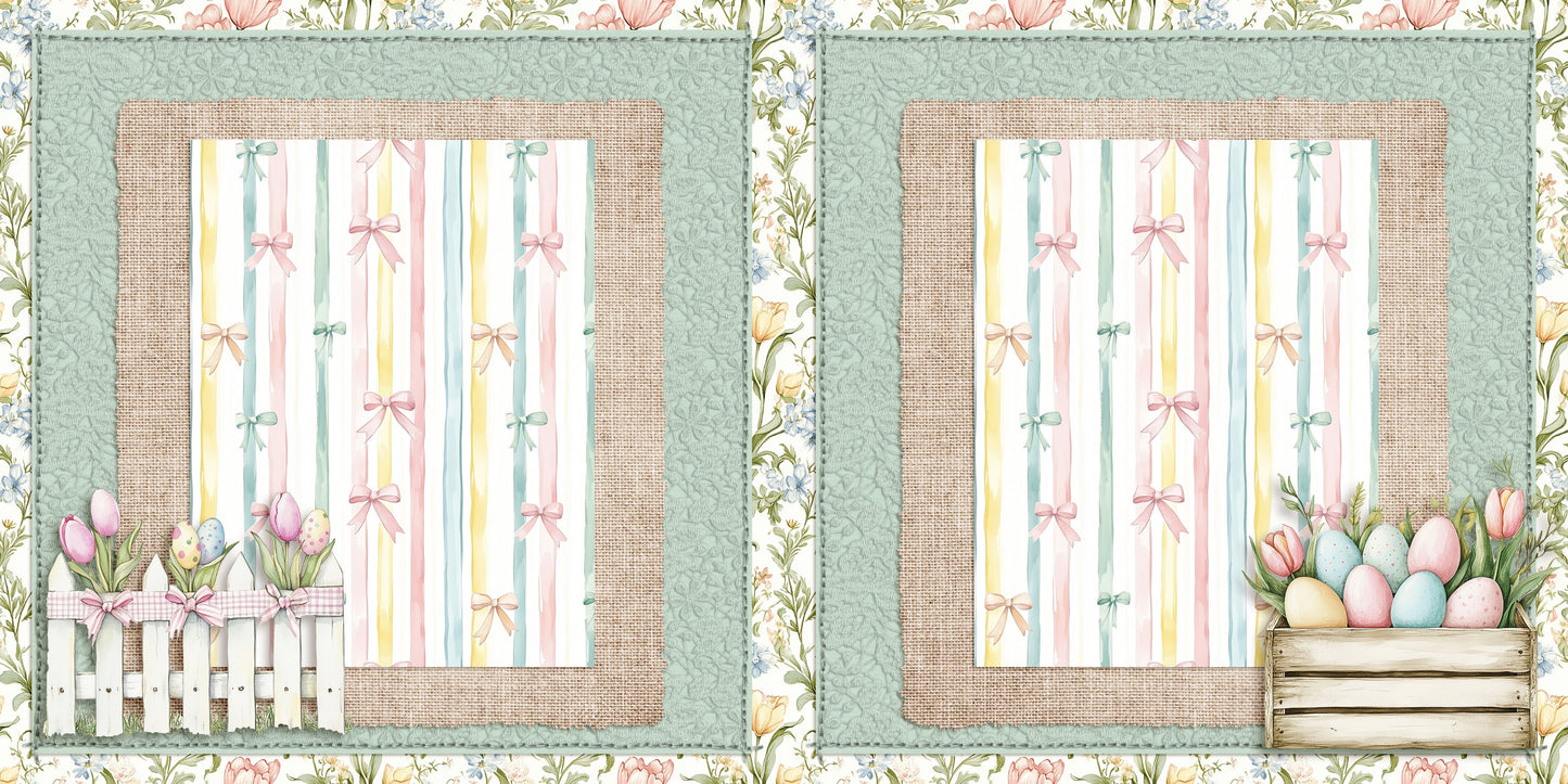 Pastel Easter Garden NPM - Scrapbook Layout - 26-139