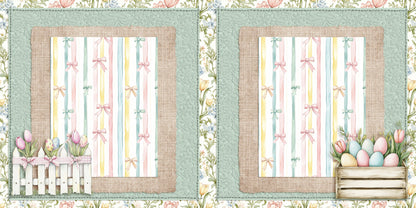 Pastel Easter Garden NPM - Scrapbook Layout - 26-139